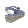 Sandale casual de damă, joase, din piele, de culoare albastră 4626-166BLUE