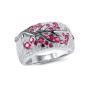 Silver ring with cherry tree element PJ305R Swan