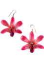 Earrings With Real Orchid In Pink Colour Dannyra Jewels