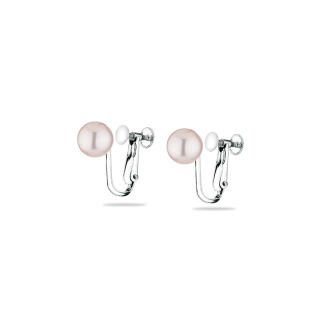 Silver Earrings with natural pearls GA7075 Swan