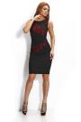 Dress in black with red lace elements