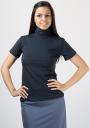 Dark Grey Blouse with Short Sleeves Basic Line 