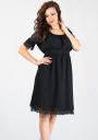 Women's black chiffon and lace dress BF RUMENA