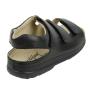 Men's sandals in black with vecro 21365