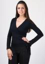 Black Blouse with Folding Basic Line