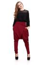 Women's deep bottom burgundy trousers Avangard