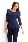 Lace tunic in blue color