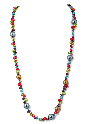 Multicolour Pearl Necklace 90 cm Little Cacophony Dannyra Jewels