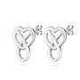 Silver Earrings END183E Swan