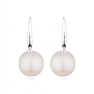 Silver Earrings with natural white pearls IE0614 Swan