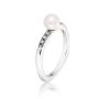 Silver ring with white freshwater pearl and zirconium SR0287W Swan