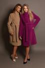 Women's long winter coat in beige color 12209-804K