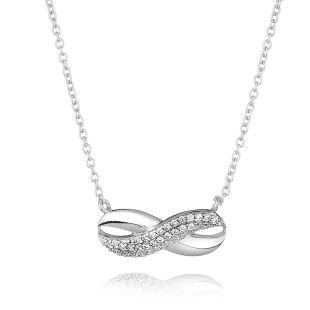 Women's silver necklace in the shape of the infinity sign Swan JT030N