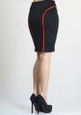 Black skirt with red stripes RUMENA