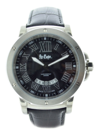 Lee Cooper LC-60G-H Men's black leather strap watch