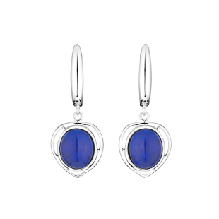 Silver Earrings with blue lapis GL1040E Swan