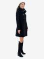 Black coat with buttons and hood 11814-3