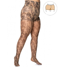 Plus size animal print tights 18 DEN 