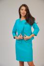 Women's linen jacket in turquoise color 23223-505