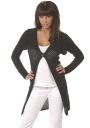 Black wide neck cardigan Z-09