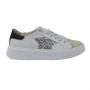 White women's low sneakers with silver star 310WHITE