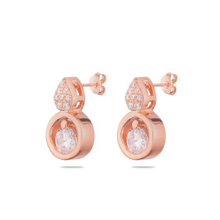 Rose gold Earrings END782E Swan