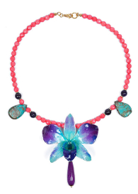 Candy Necklace With Real Orchid Dannyra Jewels