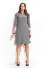 Ladies dress of gray jacquard