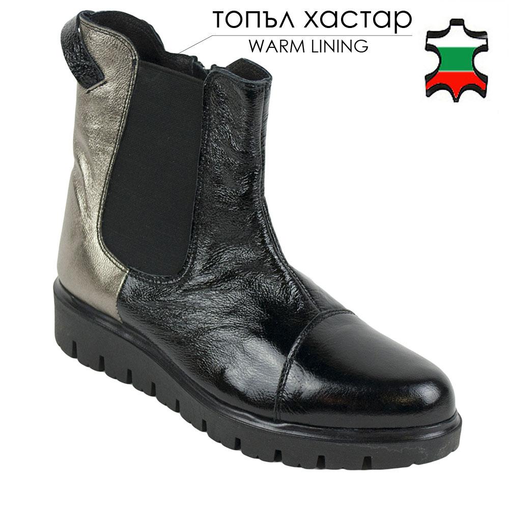 black boots with silver heel