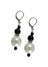 Black and white classic earrings Dannyra Jewels