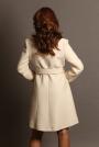 Women's elegant ivory belted coat 12310-102