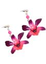 Обици с цвят на орхидея Pink orchid  Dannyra Jewels 