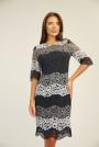 Rochie din dantelă multicoloră la genunchi 72140-972