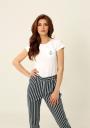 Women's striped linen trousers 62207-463