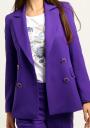 Women's elegant double-breasted jacket in violet color 42204-706