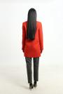 Women's wool coat in coral color 12306-302