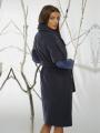 Women's elegant coat in blue in combination with a sport jacket 11916L/5/P11