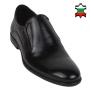 Men's black patent leather evening shoes 33638