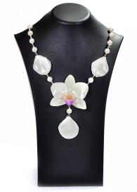 Fantastic Orchid Necklace With Real Orchid Dannyra Jewels