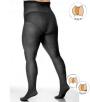 Plus size black tights with additional band 20 DEN