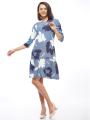 Women's asymmetrical dress in blue 72011-411