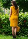 Formal dress mustard color with front set Avangard