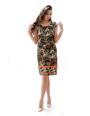 Ladies elegant dress color print 6392/312