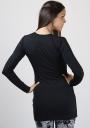 Black tunic with long sleeves and attractive front  Basic Line 