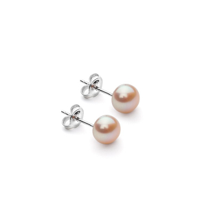 Silver Earrings with natural pearls E7075P Swan