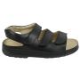 Men's sandals in black with vecro 21365