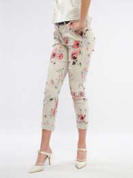 Pantaloni de flori pentru femei 8229-4