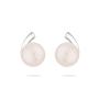 Silver earrings with freshwater white pearls SE0002AW Swan