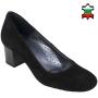 Women's black elegant suede leather shoes