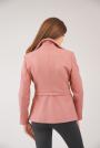 Women's winter short coat in powder color 12102-701